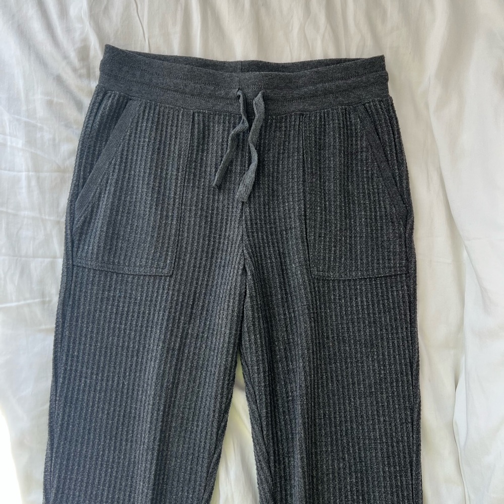 Splendid Gray Waffle Knit Lounge Set - Picture 2 of 6